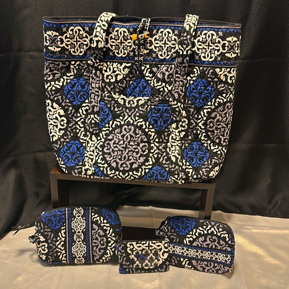 Vera Bradley Large Tote w/3 Small Matching Bags